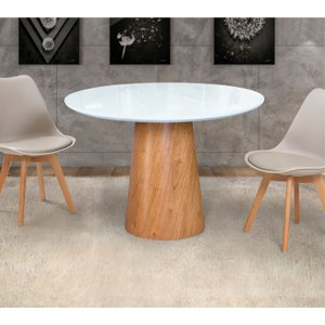 Mesas de Jantar Cone Casa MAD Mesa Cone Branco 90cm