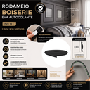 Ver imagem 3 de Rodameio Boiserie Eva Autocolante 2,3cm Preto Fosco 10 Metros