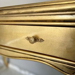 Escrivaninha Clássica Luís Xv Folheada a Ouro - 6