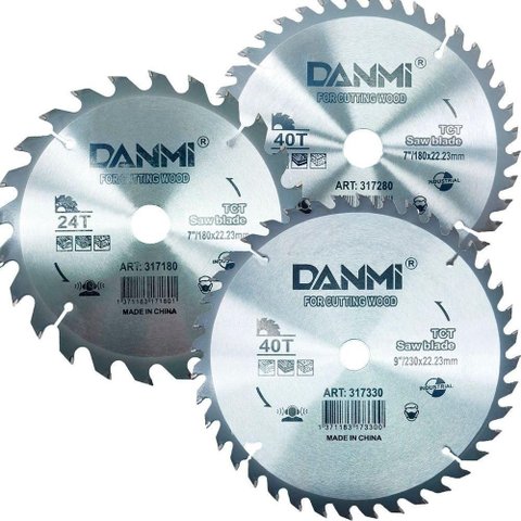 Kit 3 Lamina Disco de Corte Prata Circular Aço 180/180/230mm