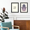 Ver imagem 1 de Kit 2 Quadros Lei Atração - Manifestação Sonhos 24x18cm - com Vidro:moldura Preta