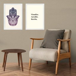 Kit 2 Quadros Lei Atração - Manifestação Sonhos 24x18cm - com Vidro:moldura Preta - 2 Kit 2 Quadros Lei Atração - Manifestação Sonhos 24x18cm - com Vidro:moldura Preta - 2