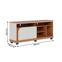 Ver imagem 4 de Rack para Tv até 65 Polegadas Boss 2 Portas Freijó/off White - Pnr Móveis