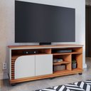 Ver imagem 1 de Rack para Tv até 65 Polegadas Boss 2 Portas Freijó/off White - Pnr Móveis