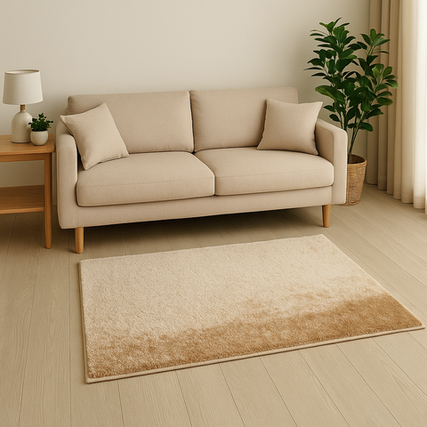 Tapete Esplendor Antiderrapante 100% Poliéster 100x140cm Jolitex - Esplendor Bege