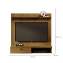 Ver imagem 3 de Estante Home Theater Suspenso Íris Cumaru com Aparador para Sala Buffet Mônaco Cumaru Opala - Madete