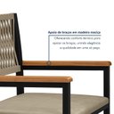 Ver mais imagens de Conjunto Sala de Jantar Mesa 8 Cadeiras Tampo de MDF Itália Barcelona Bege Rami/Pérola/Preto