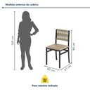 Ver imagem 5 de Conjunto Sala de Jantar Mesa 8 Cadeiras Tampo de MDF Itália Barcelona Bege Rami/Pérola/Preto