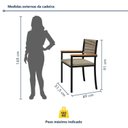Ver imagem 4 de Conjunto Sala de Jantar Mesa 8 Cadeiras Tampo de MDF Itália Barcelona Bege Rami/Pérola/Preto