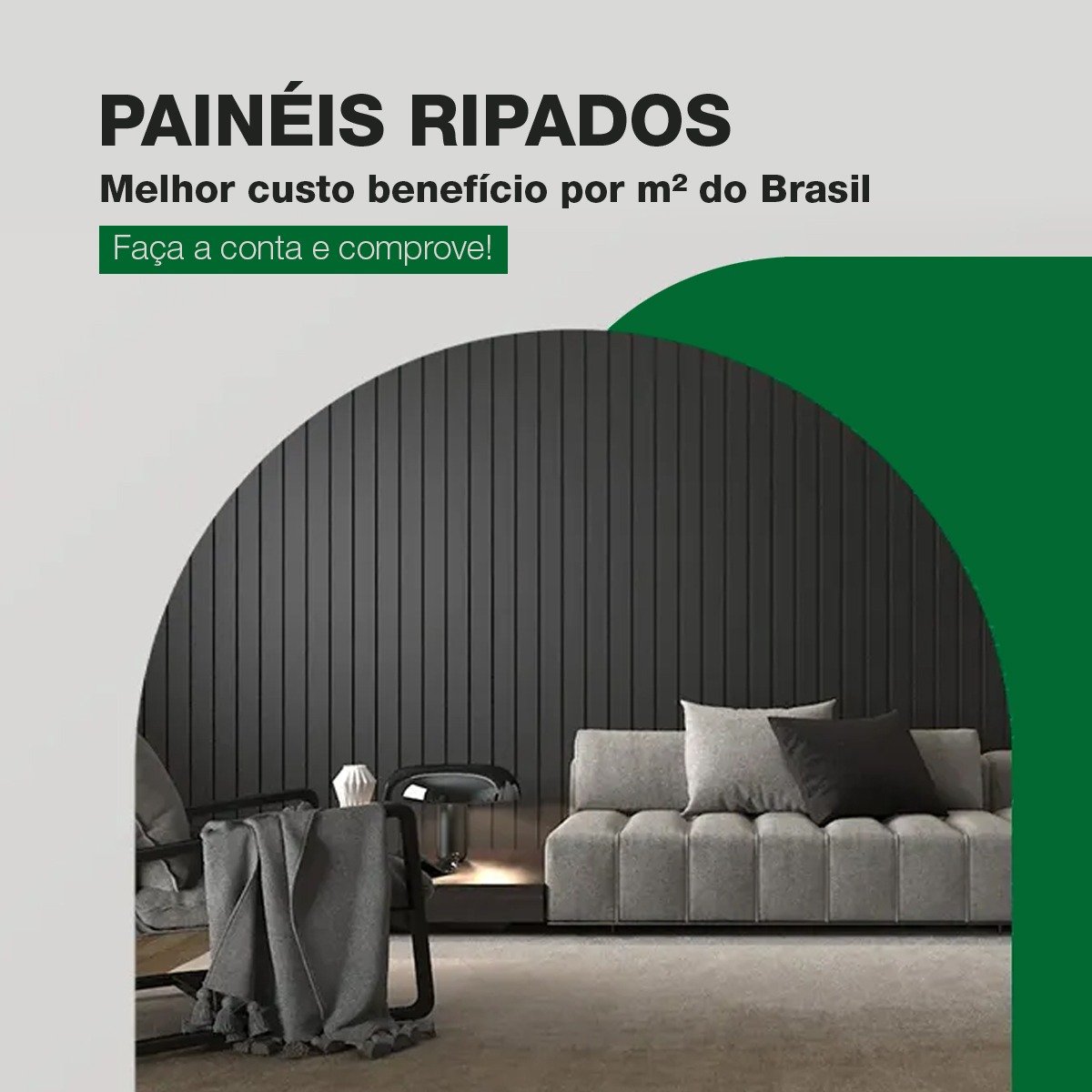 Painel Ripado Frieze Tabaco 2750 X 455 X 9mm - 5