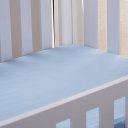 Ver imagem 1 de Lençol de Berço com Elástico Malha 100% Algodão 125g/m² 70x130x15cm Azul