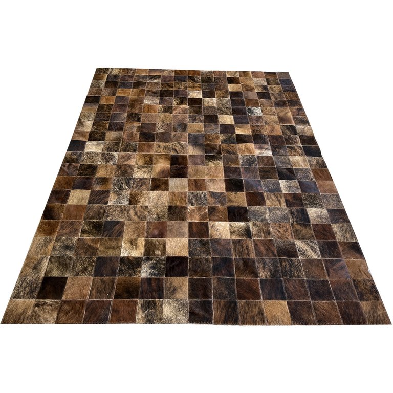 Tapete de couro marrom exótico 1,50x2,00 sem borda peça 10cm