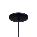 Ver imagem 2 de Pendente Meia Lua 24cm Luminária Lustre Alumínio Preto Textura C/ Amarelo