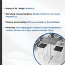 Ver imagem 3 de Conjunto Mesa Alta Bar Bistrô Quadrada Pinus 2 Banquetas Confort Industrial White Don Castro Decor I
