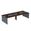 Ver imagem 2 de Estação de Trabalho Mesa Plataforma Escritório para 4 Pessoas Dupla com Caixa de Tomada Pé Painel