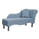 Ver imagem 3 de Recamier Divã Sofá Olivia Psicologia Consultório Linho Azul - Lm Decor