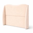Ver imagem 3 de Cabeceira para Cama Box Estofada Persa 140cm Boucle Cinza Linha Premium Pés em Sapatas Plasticas.