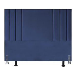 Cabeceira 140 Cm Suede Casal Frame Estofada Cama Box Moderna:azul Marinho