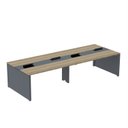 Ver imagem 2 de Estação de Trabalho Mesa Plataforma Escritório para 4 Pessoas Dupla com Caixa de Tomada Pé Painel