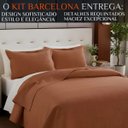 Ver imagem 2 de Jogo King Size Barcelona 100%algodão Premium Conforto Luxo:terracota