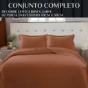 Ver imagem 6 de Jogo King Size Barcelona 100%algodão Premium Conforto Luxo:terracota