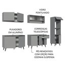 Ver mais imagens de Armário De Cozinha Completa 300cm Cinza Nice 02 Cinza