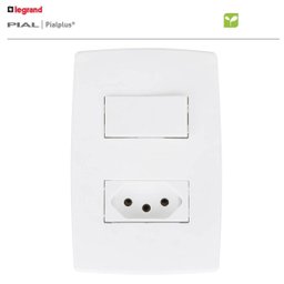 Conjunto Interruptor + Tomada 10a Pial Plus 615074 Legrand - 8
