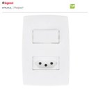 Ver mais imagens de Conjunto Interruptor + Tomada 10a Pial Plus 615074 Legrand