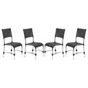 Ver imagem 1 de Kit 4 Cadeiras Alumínio Área Varanda Jardim Fibra Tabaco