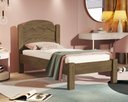 Ver imagem 1 de Cama de Solteiro Estrados Reforçados Segurança 100% Mdf Lais: Castanho