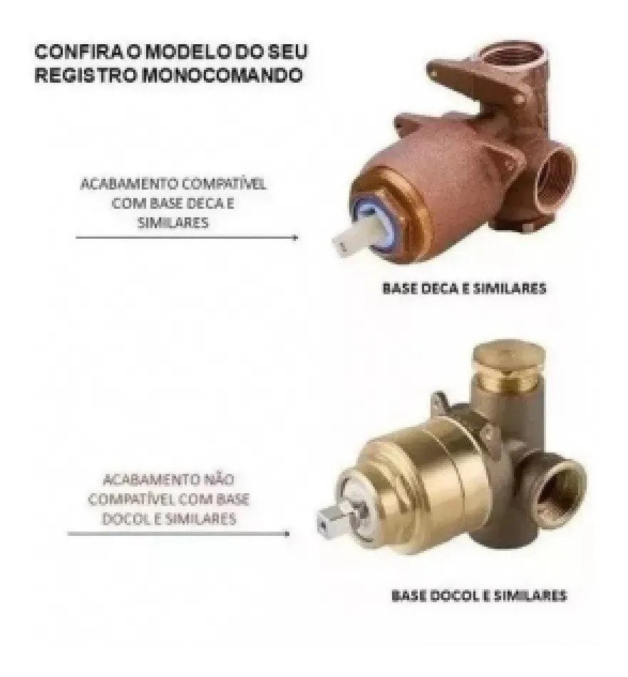 Kit 3 Acabamento Mono Comando Diamante Registro Deca Cromado - 3