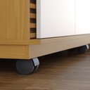 Ver imagem 5 de Rack para TV até 75 Polegadas 180cm Rodízio 2 Portas Jurere Marrom Naturale/Off White Matte