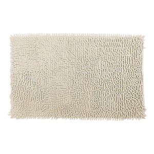 Tapete Banheiro Bolinha Antiderrapante 58cm X 38cm Nude