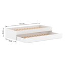 Ver imagem 4 de Bicama Solteiro Mdf Bp Branco Megamobilia