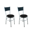Ver imagem 1 de 2 Cadeiras Cinza para Cozinha Viena:Preto