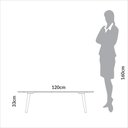 Ver imagem 5 de Mesa de Centro Organica 120cm 100% Mdf Dalla Costa Casa Lar Cor:off White com Freijó