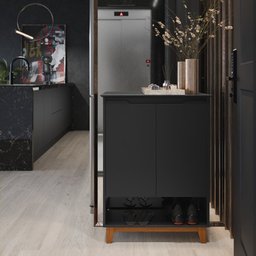 Sapateira Hall Flow: Preto - 6