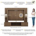 Ver imagem 6 de Estante Com Suporte Tv 65" E Leds Berlim Multimóveis V3384 Madeirada Madeirado