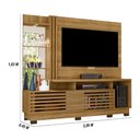 Ver imagem 2 de Estante Home Theater 2 Portas com Espelho Led Frizz Plus - Cumaru