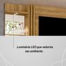 Estante Home Theater 2 Portas com Espelho Led Frizz Plus - Cumaru - 4