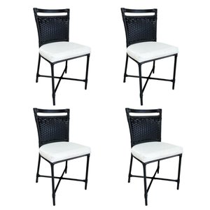 Kit 4 Cadeira Rio Fibra Sintética e Estofado com Acquablock