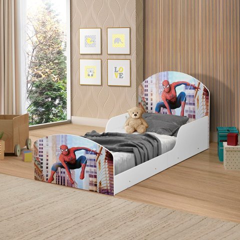 Cama Adesivada Infantil 100%mdf Personagens Desenho - Aranha