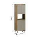Ver imagem 4 de Paneleiro 70cm 4 Portas com 1 Nicho Microondas Isis Luciane Móveis