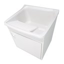 Ver imagem 4 de Tanque de lavar Roupa 22L Suspenso com Gabinete 46cm Montado Tanque: Branco