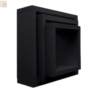 Kit 3 Peças Nichos Estante Cubo 100% Mdf Preto