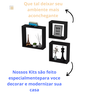 Kit 3 Peças Nichos Estante Cubo 100% Mdf Preto - 6