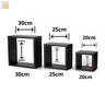 Kit 3 Peças Nichos Estante Cubo 100% Mdf Preto - 3
