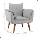 Ver imagem 4 de Jogo de Poltronas Maya Reclinável Linho Cinza 82cm 2 Framar