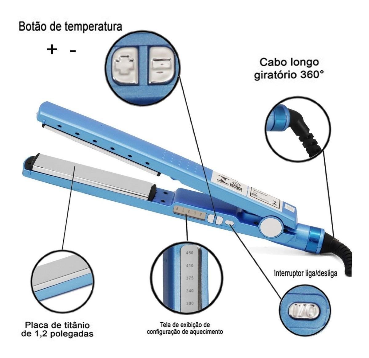 Melhor Chapinha Prancha Profissional Titanium 1/4 até 450ºf - 2