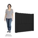 Ver imagem 5 de Cabeceira Casal King Cama Box 195cm Claire I02 Linho Preto - Mpozenato